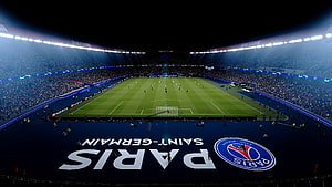 Paris Saint-Germain Stadium Night Match Scene From Pro Evolution Soccer 2021 HD wallpaper