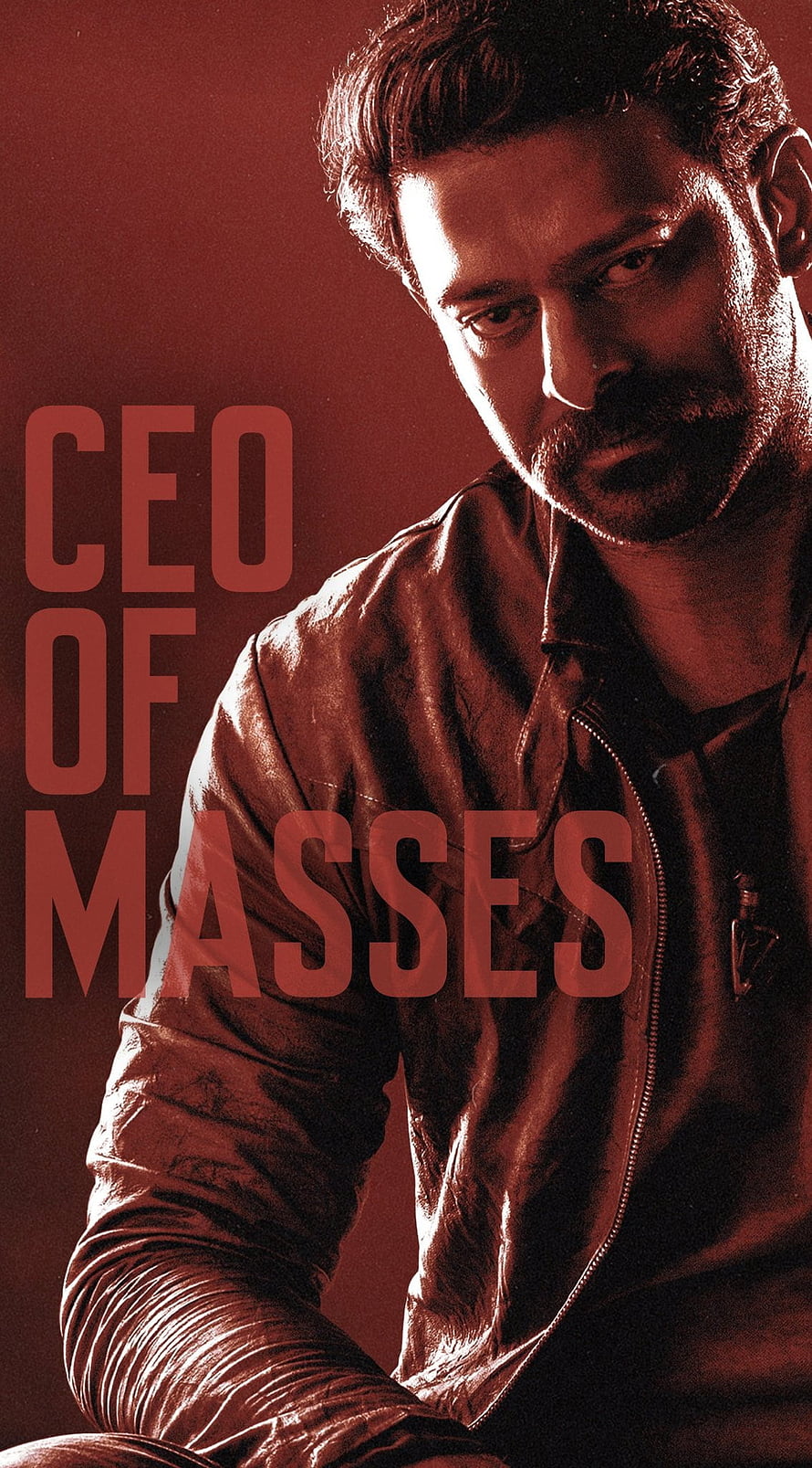 Salaar Movie Poster Featuring Intense Male Portrait in Red Toned Cinematic Style HD phone wallpaper