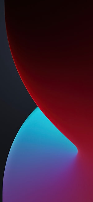 Abstract Gradient Wallpaper with Red and Cyan Curves on Dark Background HD phone wallpaper