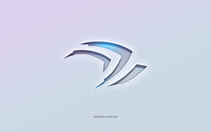 Nvidia Claw 3D Emblem on Soft Gradient Background HD wallpaper