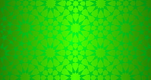Vibrant Green Geometric Star Pattern with Islamic Arabesque Motifs and Symmetrical Tessellation HD wallpaper