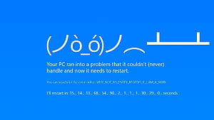 Parody Windows 10 Blue Screen of Death with Funny Error Message HD wallpaper