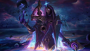 Jhin Cosmic Splash Art from League of Legends HD wallpaper