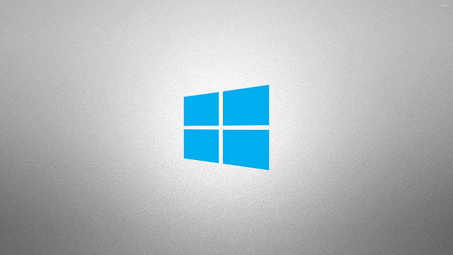 Windows 10 Blue Window Logo on Textured Gray Background HD wallpaper