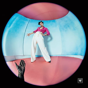 Harry Styles Fine Line Album Cover Artwork with Pink Jacket and White Trousers HD phone wallpaper