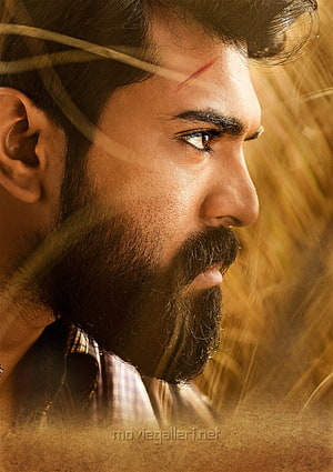 Rangasthalam Ram Charan Cinematic Profile Portrait in Golden Wheat Field HD phone wallpaper