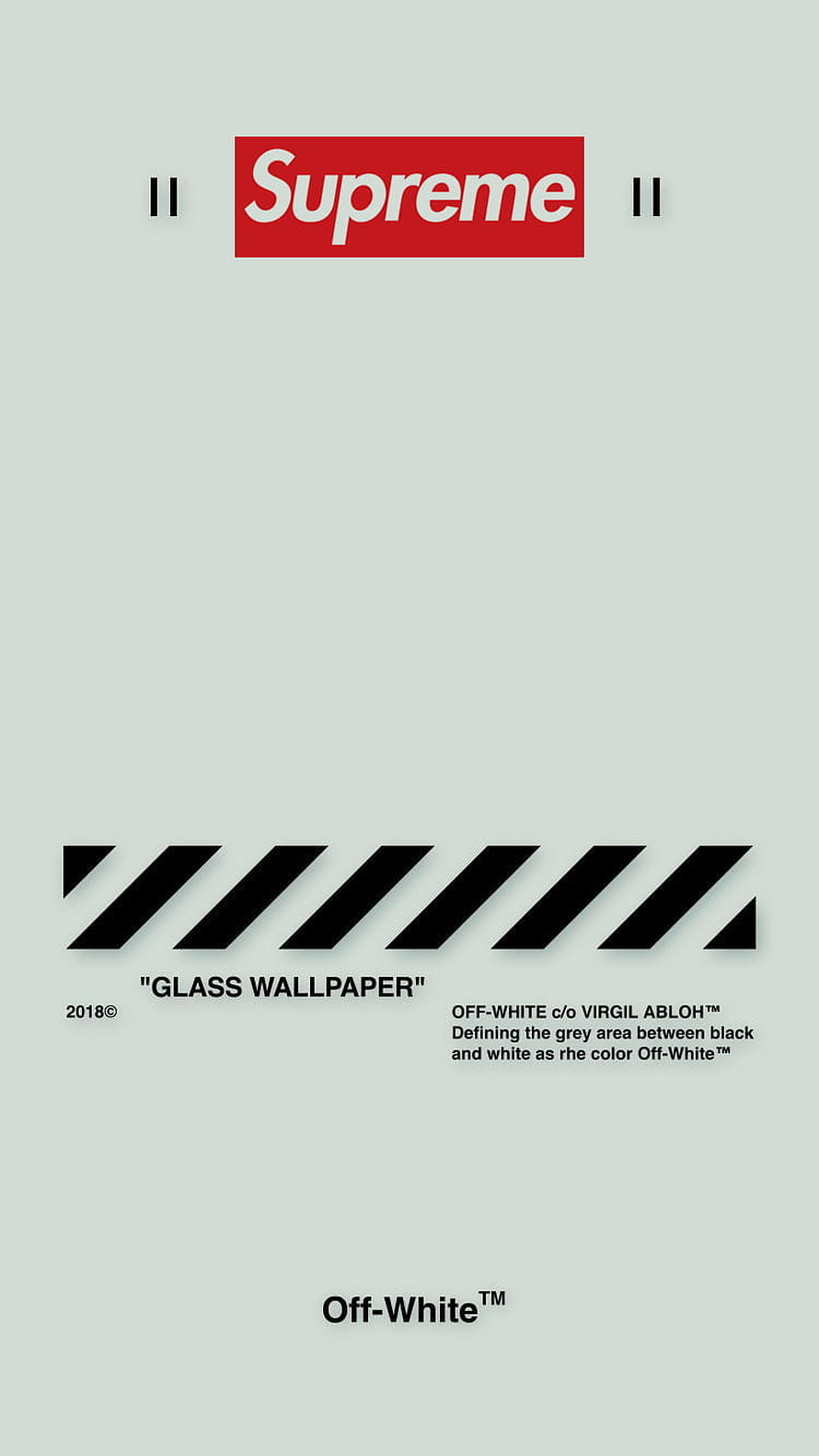 Supreme and Off-White Collaborative Graphic Design with Diagonal Stripes HD phone wallpaper