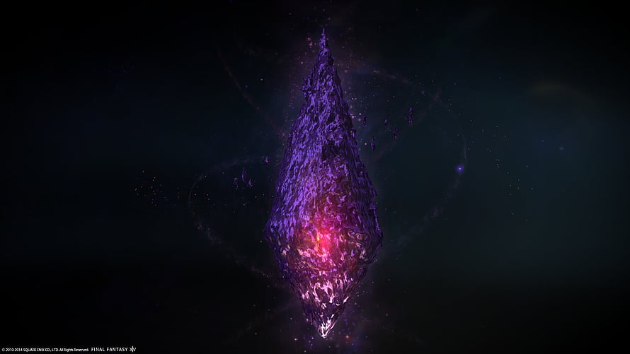 Final Fantasy XIV Dark Crystal Floating in Cosmic Void HD wallpaper