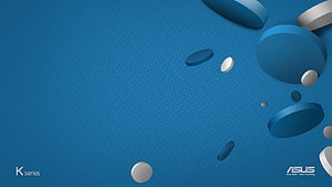ASUS K Series Blue Abstract 3D Circles Minimalist Wallpaper HD wallpaper