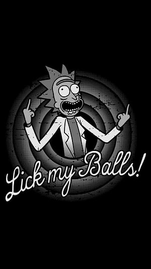 Rick Sanchez Grin and Pointing Pose in Monochrome Rick and Morty Graphic HD phone wallpaper