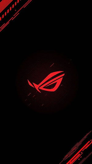 ASUS ROG Gaming Logo Minimalist Red and Black Tech Wallpaper HD phone wallpaper