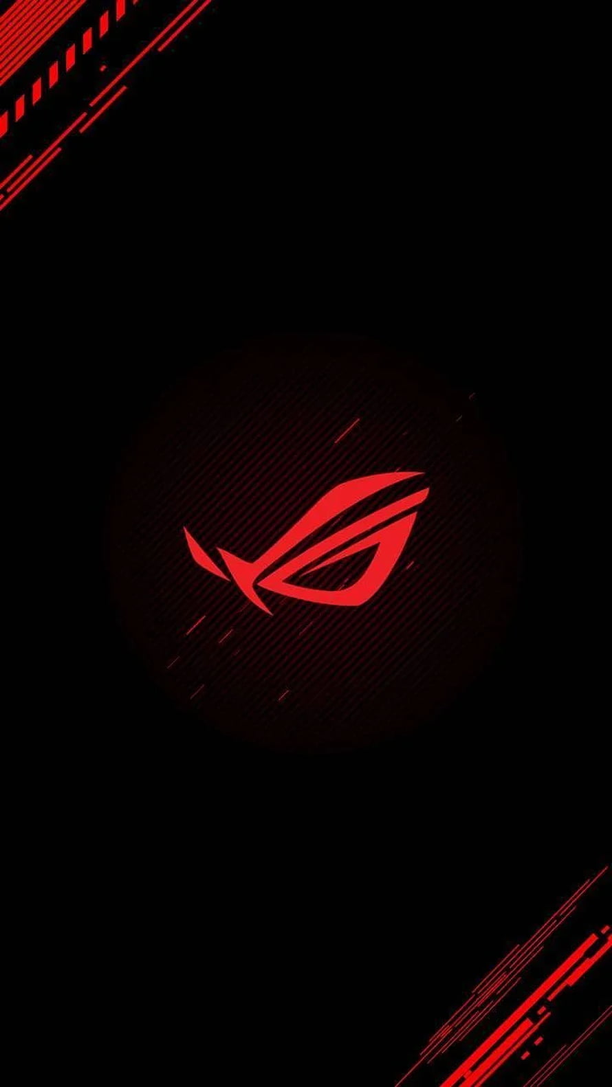 ASUS ROG Gaming Logo Minimalist Red and Black Tech Wallpaper HD phone wallpaper