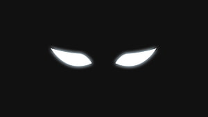 Glowing White Demon Eyes in Pitch Black Darkness Minimalist Horror Art HD wallpaper