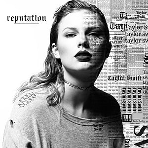 Taylor Swift Reputation Album Cover Artwork with Newspaper Collage Portrait HD phone wallpaper