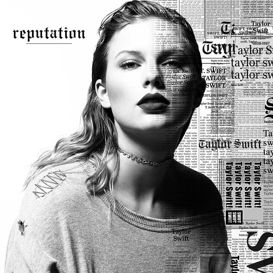 Taylor Swift Reputation Album Cover Artwork with Newspaper Collage Portrait HD phone wallpaper