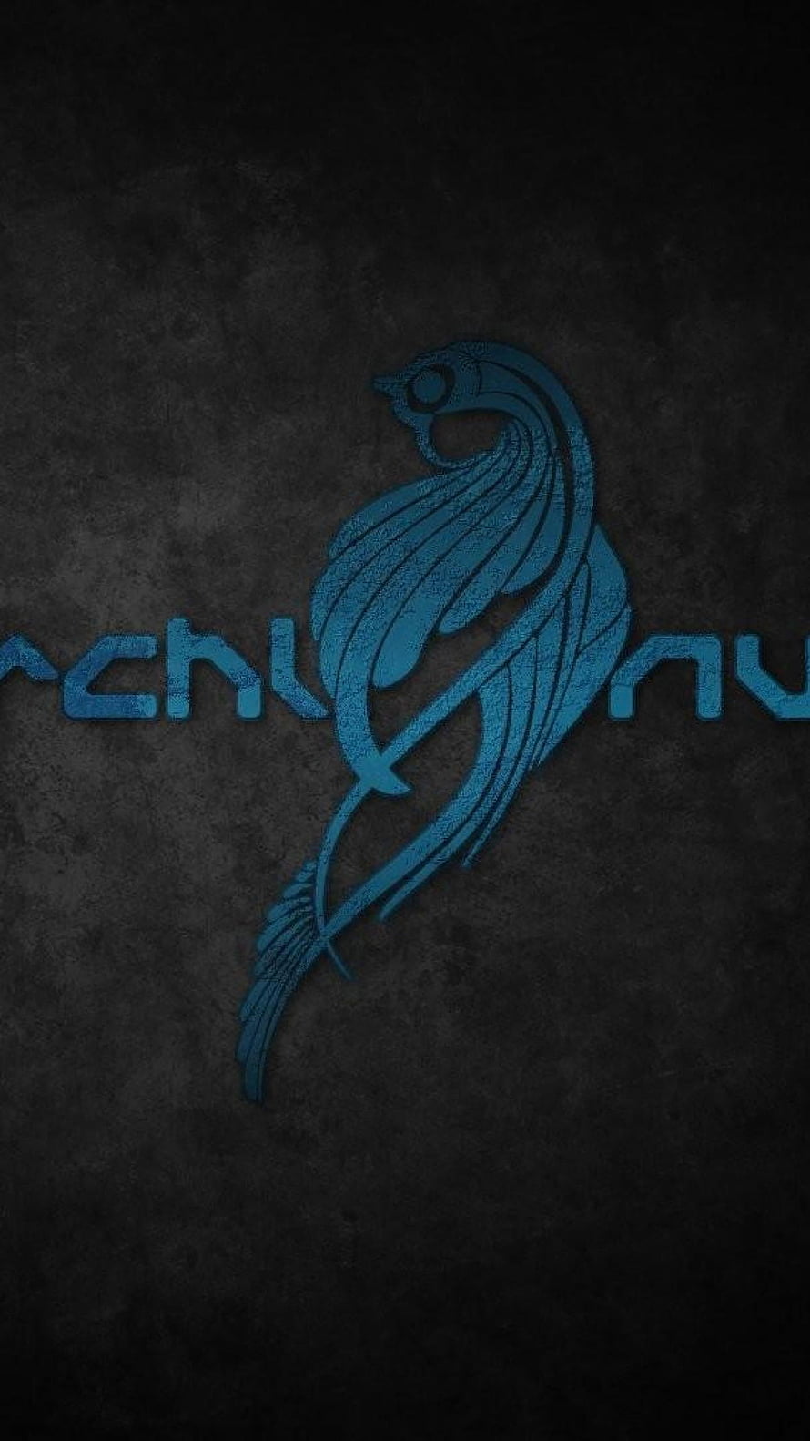 Kali Linux Blue Phoenix Logo on Dark Textured Background HD phone wallpaper