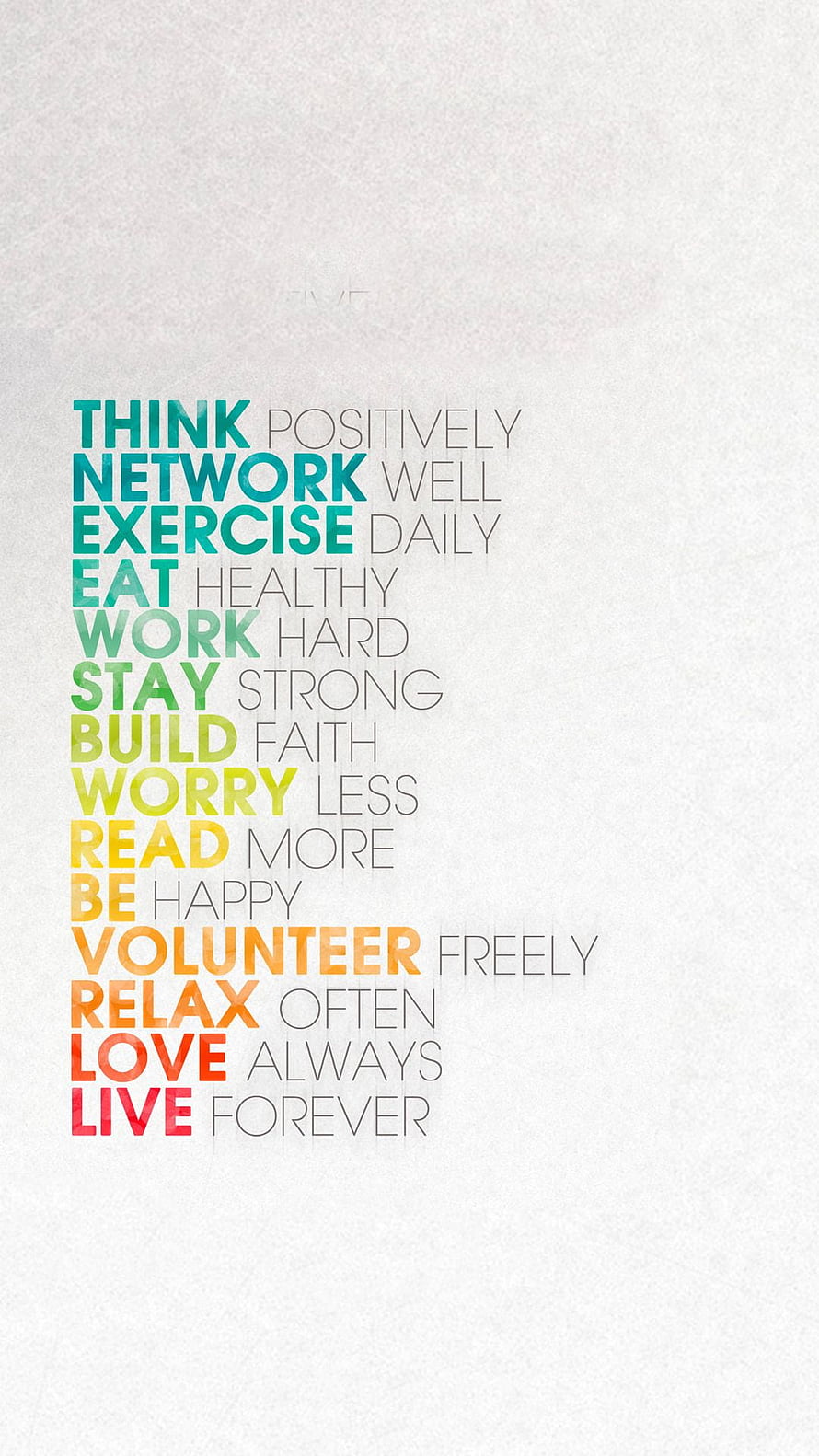 Colorful Motivational Quote Typography on Textured White Paper Background HD phone wallpaper