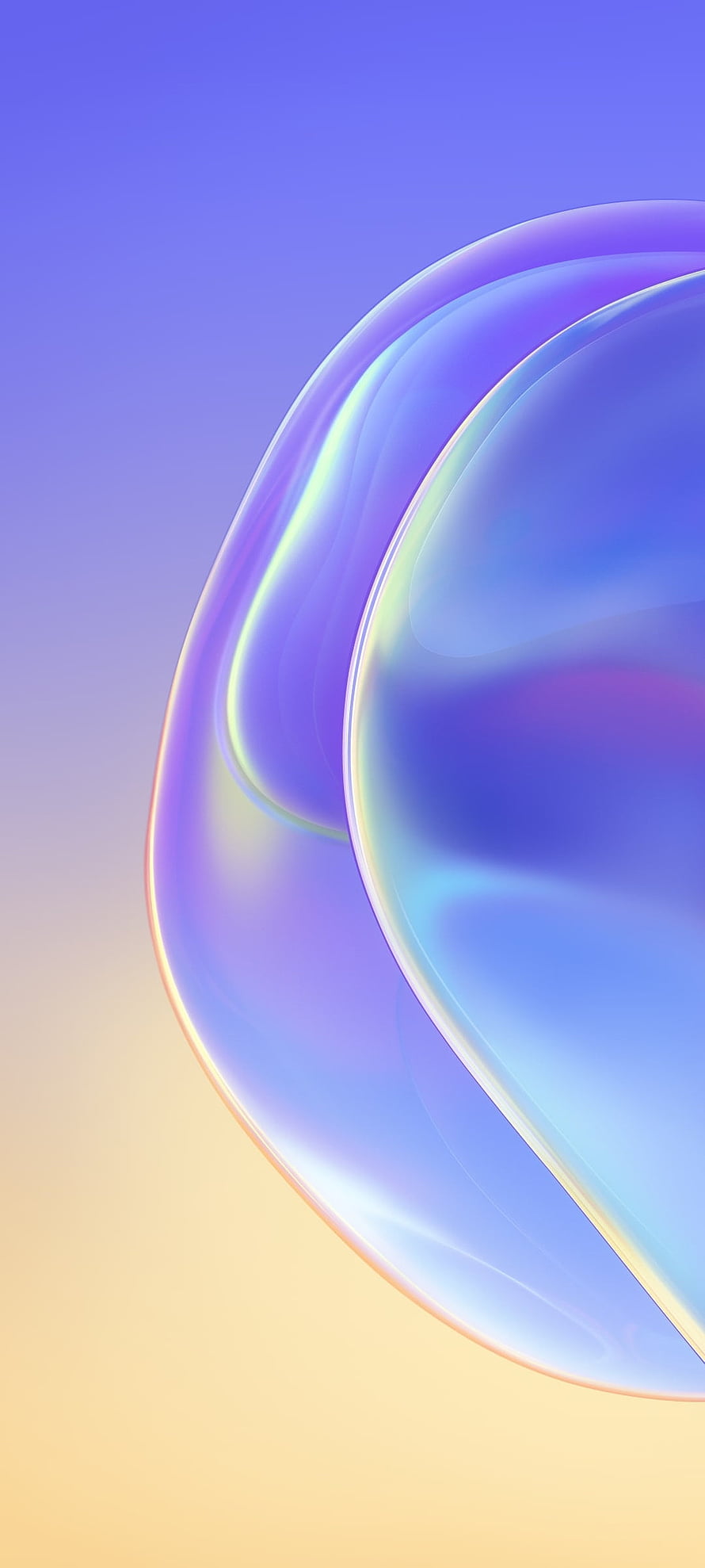 Iridescent Soap Bubble Abstract Wallpaper with Soft Pastel Gradient Background HD phone wallpaper