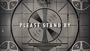 Fallout Vintage Television Test Pattern with Please Stand By Text HD wallpaper
