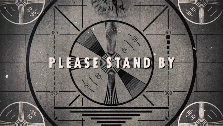 Fallout Vintage Television Test Pattern with Please Stand By Text HD wallpaper