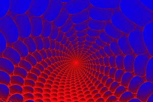 Spider-Man Web Pattern Abstract Blue and Red Geometric Tunnel Design HD wallpaper