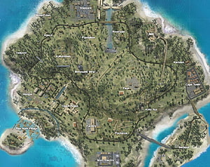 Bermuda Island Map from the Video Game Fire HD wallpaper