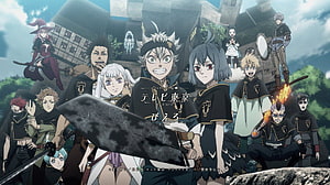 Black Clover Black Bulls Squad Anime Group Portrait With Asta and Yuno HD wallpaper