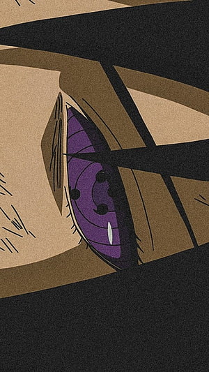 Sasuke Uchiha Rinnegan Eye Close-Up Anime Artwork HD phone wallpaper