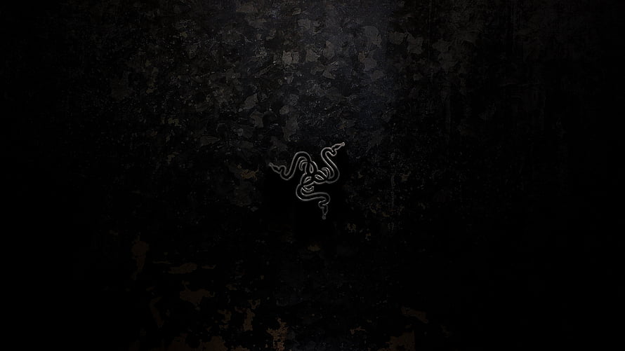 Razer Logo on Dark Grunge Textured Background HD wallpaper