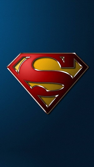 Superman S Shield Emblem with Metallic Silver Trim on Textured Navy Blue Background, Superman - logo . Superman , Superman art, Superman XR HD phone wallpaper