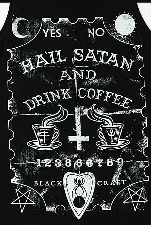 Satanic Coffee Reading Apron with Ouija Board Design and Pentagram Symbols HD phone wallpaper