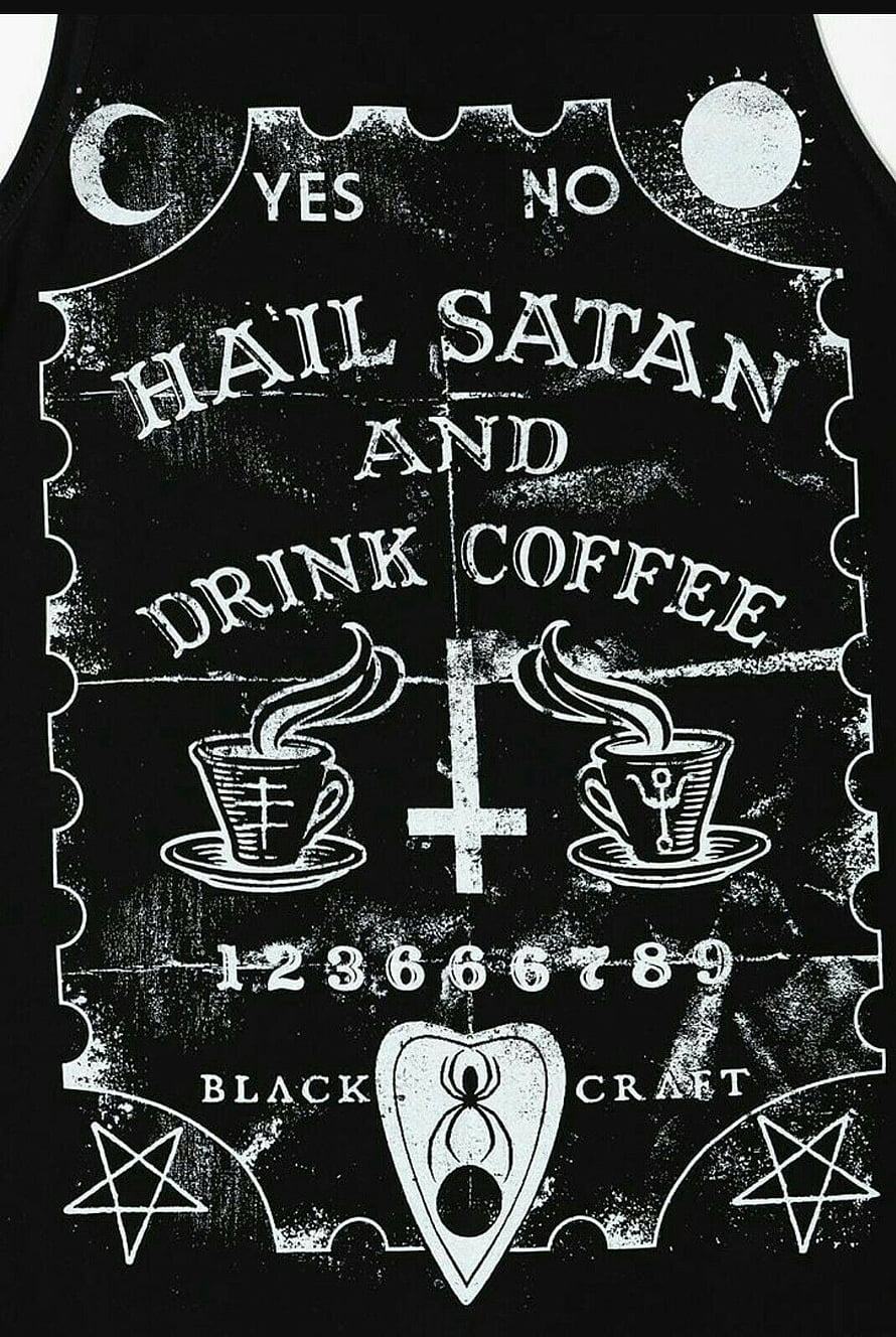 Satanic Coffee Reading Apron with Ouija Board Design and Pentagram Symbols HD phone wallpaper