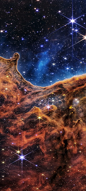James Webb Space Telescope Deep Field Nebula and Star Cluster HD phone wallpaper