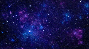 Vibrant Purple and Blue Deep Space Nebula Starfield HD wallpaper