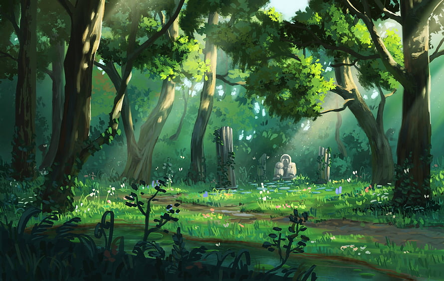 Stardew Valley Ancient Forest Ruins Digital Art Wallpaper HD wallpaper