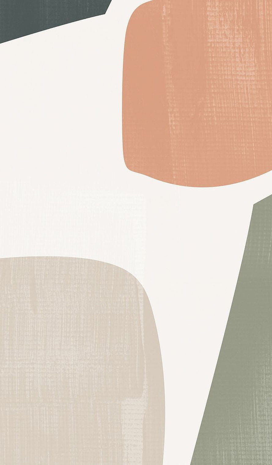 Minimalist Abstract Art Print with Soft Earth Tones and Geometric Shapes HD phone wallpaper