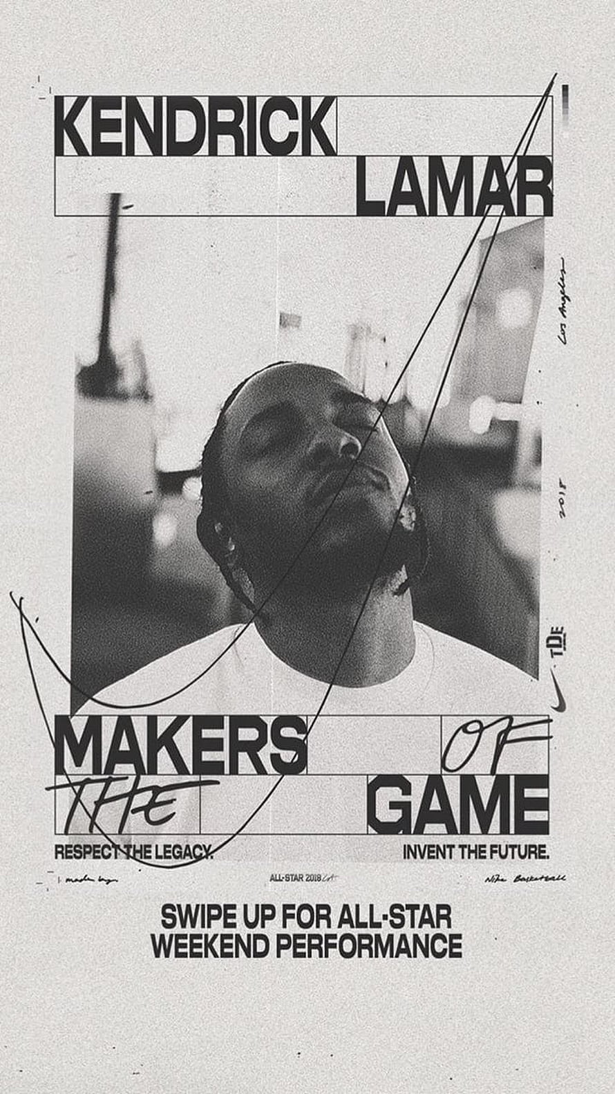 Kendrick Lamar Black and White Portrait with Makers of the Game Typography HD phone wallpaper