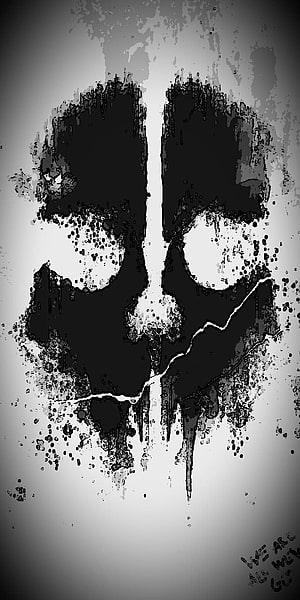 Call of Duty Ghosts Skull Emblem Grunge Artwork HD phone wallpaper