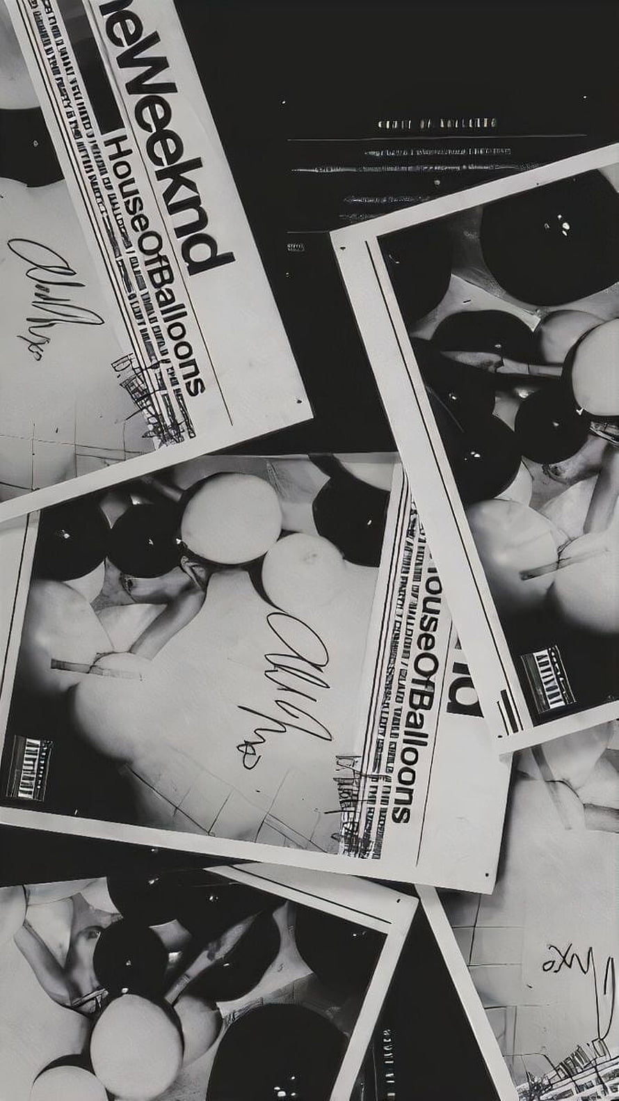 The Weeknd House of Balloons Album Artwork Black and White Poster Collage HD phone wallpaper