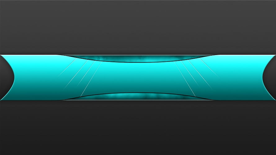Sleek Teal and Black Abstract Banner Design with Curved Geometric Lines HD wallpaper