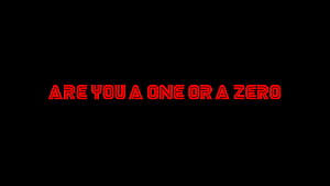 Mr Robot Are You A One Or A Zero Red Text on Black Background HD wallpaper
