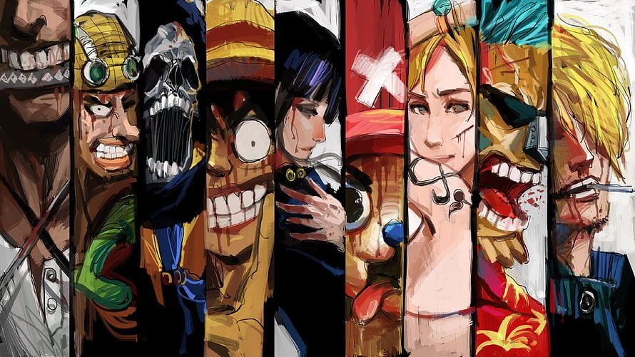 One Piece Crew Portrait Panel Artwork HD wallpaper