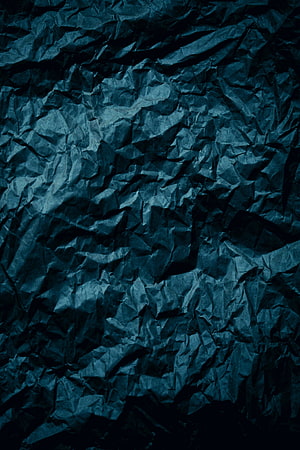 Dark Crumpled Paper Texture with Deep Blue Tones and Intricate Surface Details HD phone wallpaper