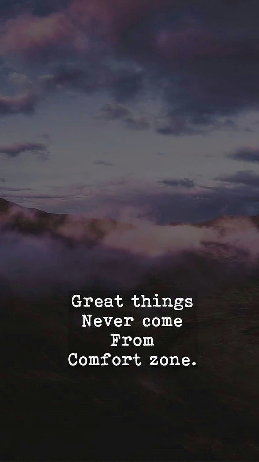 Inspirational Quote Over Misty Mountain Landscape at Dusk HD phone wallpaper