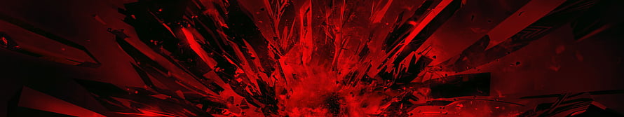 Dark Red Abstract Shatter Explosion with Jagged Fragments and Intense Glow HD wallpaper