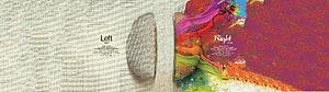 Left and Right Brain Hemispheres Conceptual Art with Textured Background HD wallpaper