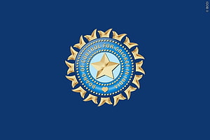 Board of Control for Cricket in India Emblem on Deep Blue Background HD wallpaper