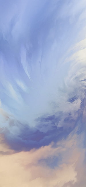 Soft pastel sky with wispy clouds and gentle blue and pink tones HD phone wallpaper