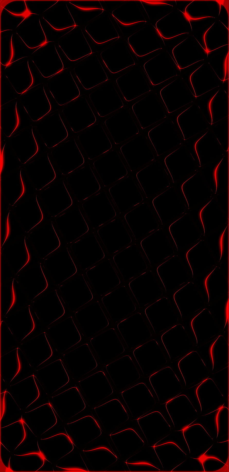 Glowing Red Neon Grid Pattern on Black Background Abstract Wallpaper HD phone wallpaper