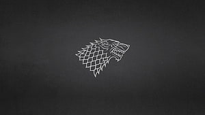 Game of Thrones House Stark Direwolf Sigil on Dark Textured Background HD wallpaper